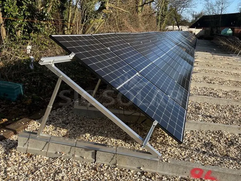 Sistema de montaje de triángulo solar de 25 kW para suelo/tejado plano