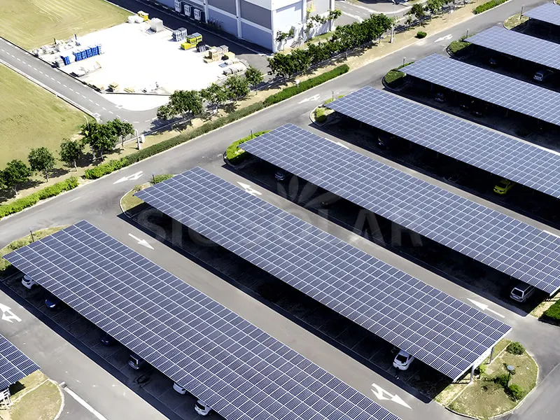 Sistema de soporte de cochera de aluminio solar de 2MW