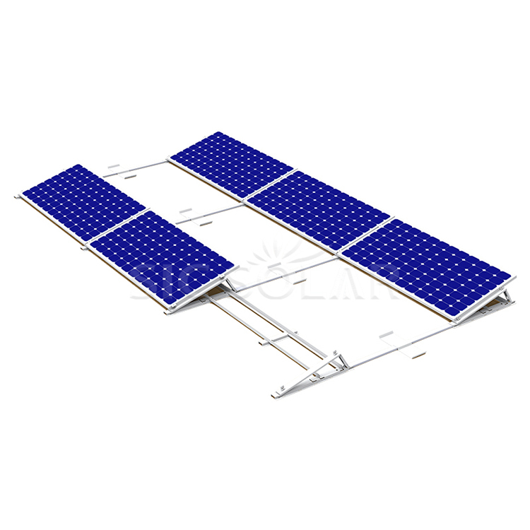 Soportes solares triangulares con balasto ajustables