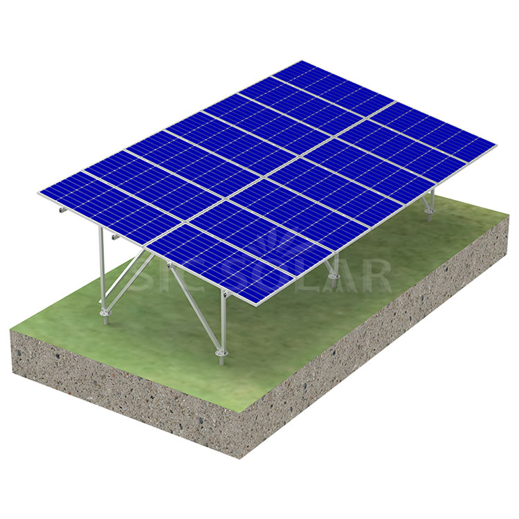 Sistemas de estanterías solares de aluminio para montaje en suelo