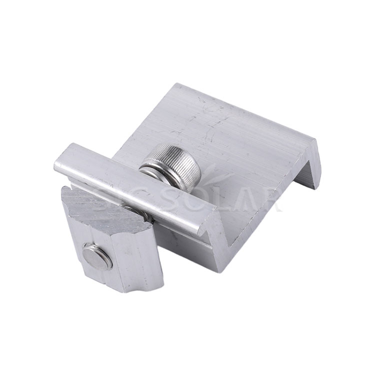 Abrazadera de extremo solar de aluminio