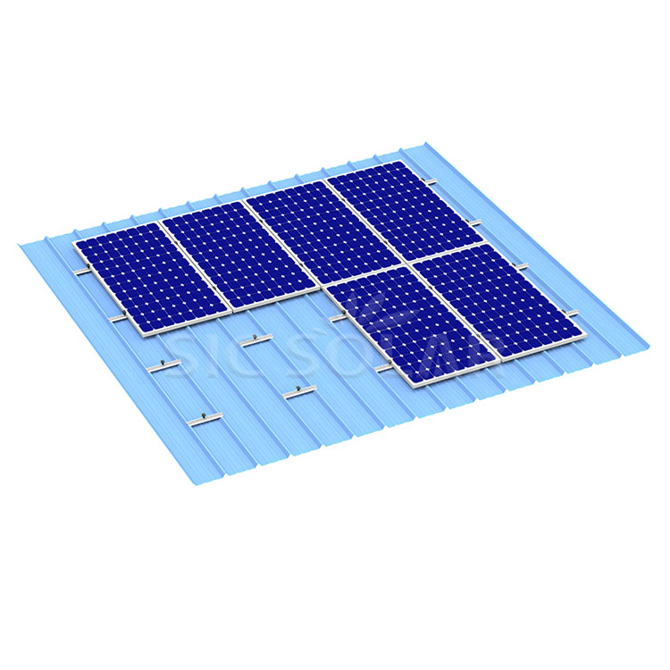 Estante solar de techo de metal con mini riel