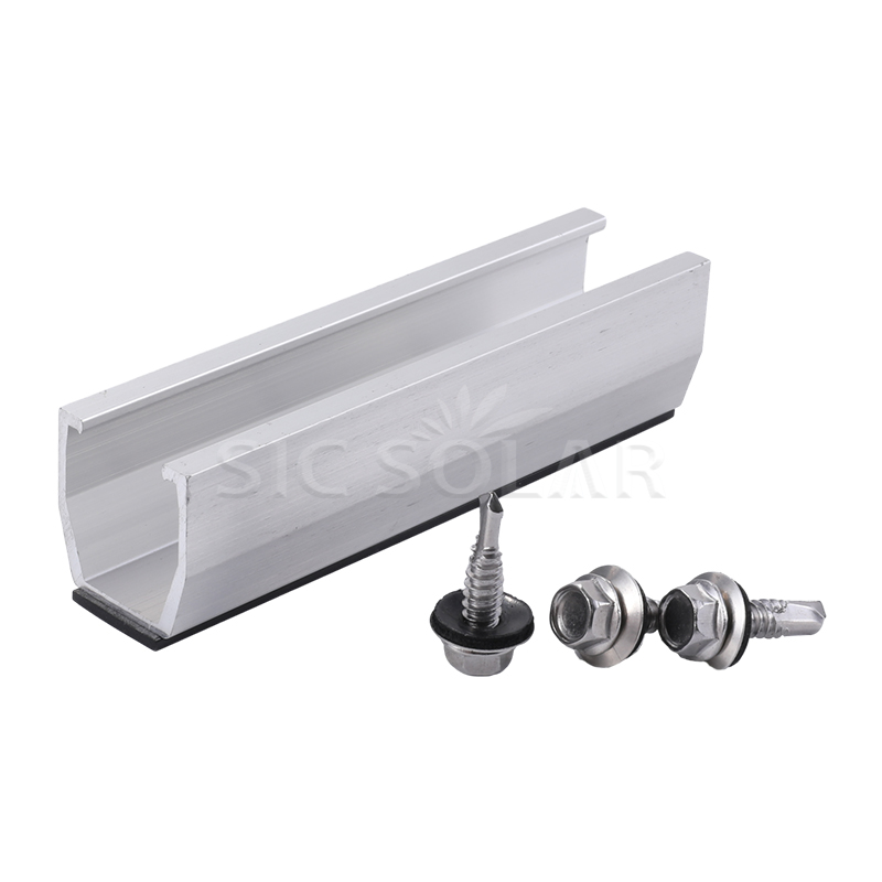 Mini riel solar de aluminio