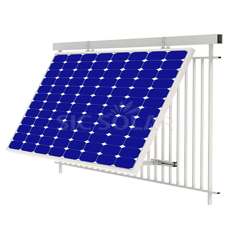 Sistema de montaje en balcón con panel solar