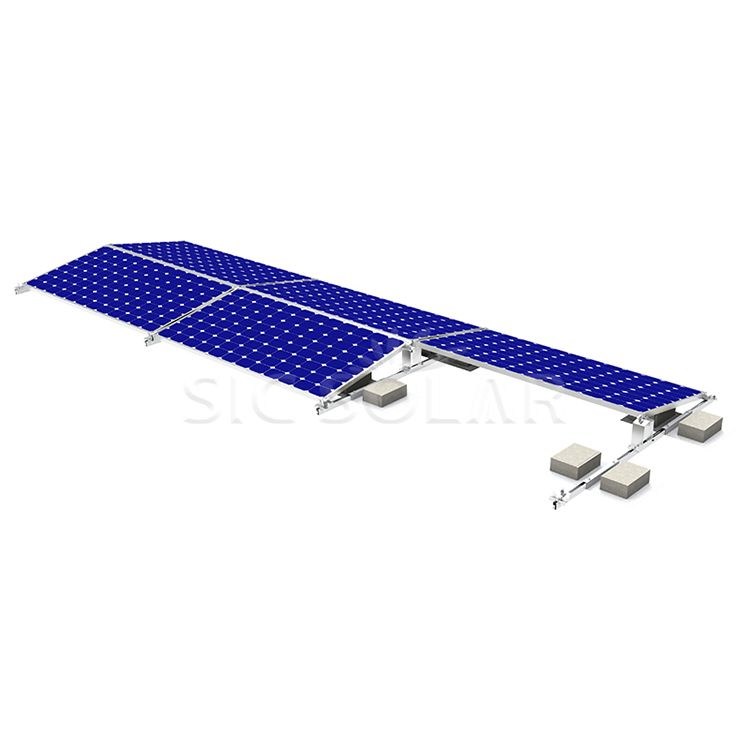 Techo plano de estantería solar