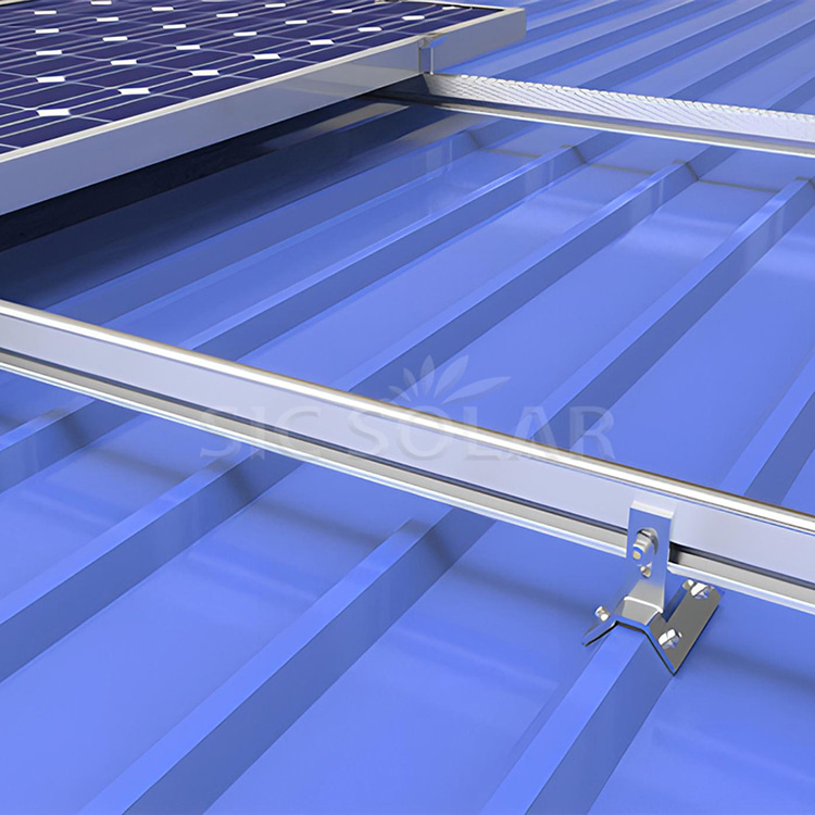 Solución solar de techo de metal trapezoidal