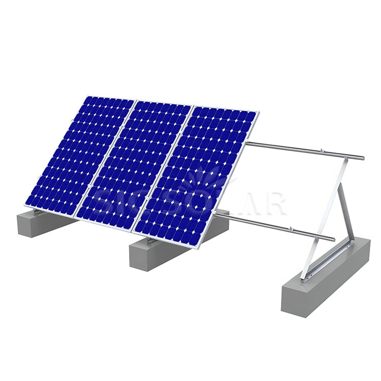 Sistema de montaje solar triangular